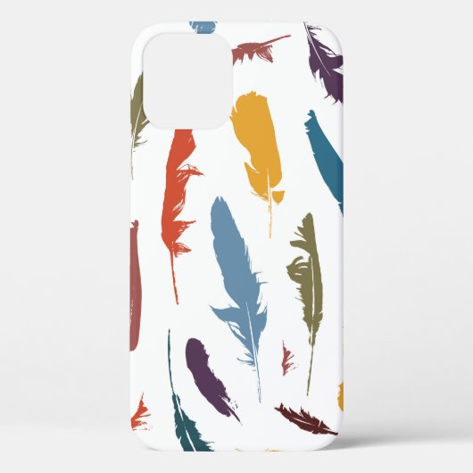 色付きの羽を光に当て継ぎ目のない模様。 Case-Mate iPhoneケース (裏面)