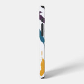 色付きの羽を光に当て継ぎ目のない模様。 iPhoneケース (左側面)