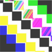 色付きの階段 シール (正面)