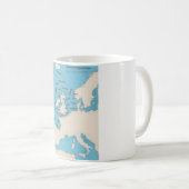 色付きイギリス諸島のShipping Forecast コーヒーマグカップ (正面右)