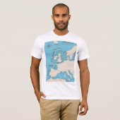 色付きイギリス諸島のShipping Forecast Tシャツ (正面フル)