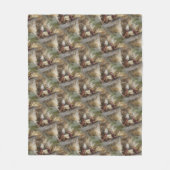 色付きインディアンコーン自然パターン  フリースブランケット (正面)