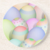 色付きイースターエッグの背景 コースター (正面)