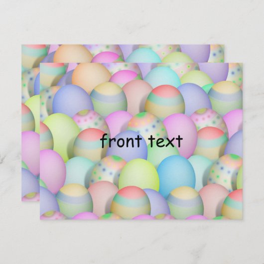 色付きイースターエッグの背景 シーズンカード (正面/裏面)