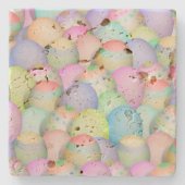 色付きイースターエッグの背景 ストーンコースター (正面)