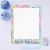 色付きイースターエッグの背景 チラシ (シングル)