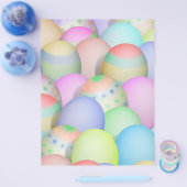 色付きイースターエッグの背景 チラシ (シングル)