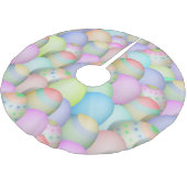 色付きイースターエッグの背景 ブラッシュドポリエステルツリースカート (アングル)