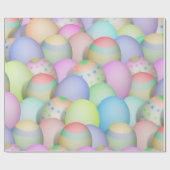 色付きイースターエッグの背景 ラッピングペーパー (フラット)