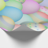 色付きイースターエッグの背景 ラッピングペーパー (角)