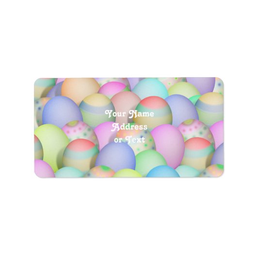 色付きイースターエッグの背景 ラベル (正面)