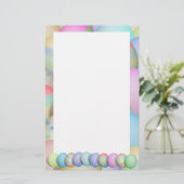 色付きイースターエッグの背景 便箋 (スタンド正面)