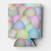 色付きイースターエッグの背景 缶クーラー (正面)