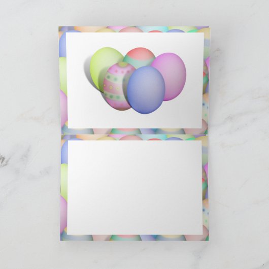 色付きイースターエッグ – ハッピーイースター シーズンカード (内部)