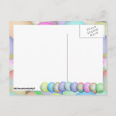 色付きイースターエッグ – ハッピーイースター シーズンポストカード (裏面)