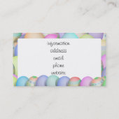 色付きイースターエッグ – ハッピーイースター 名刺 (裏面)