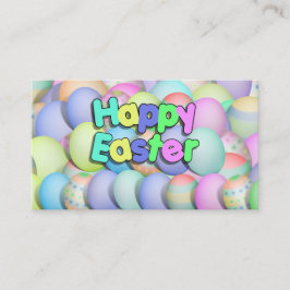 色付きイースターエッグ – ハッピーイースター 名刺
