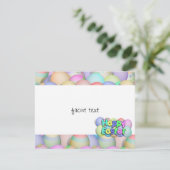 色付きイースターエッグ – ハッピーイースター 招待状 (スタンド正面)