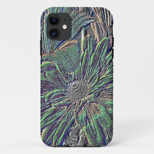 色付きエンボスフラワー Case-Mate iPhoneケース (裏面)