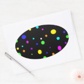 色付きオーブ楕円シール 楕円形シール (封筒)