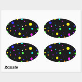 色付きオーブ楕円シール 楕円形シール (シート)