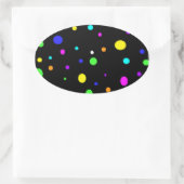 色付きオーブ楕円シール 楕円形シール (バッグ)