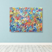 色付きガラスのビーズを巻いたキャンバス キャンバスプリント (インサイチュ (ウッドフロア))