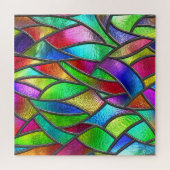 色付きガラスパターン3Dテクスチャ ジグソーパズル (横)