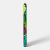色付きガラスパターン3Dテクスチャ iPhoneケース (左側面)