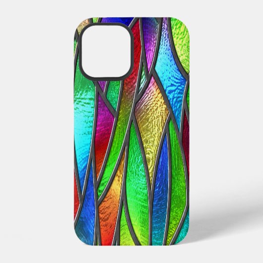 色付きガラスパターン3Dテクスチャ iPhoneケース (裏面)
