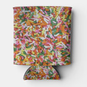 色付きキャンディスプリングクステクスチャテンプレート 缶クーラー (正面)