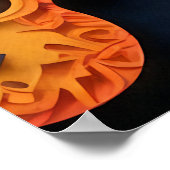 色付きギターパターン ポスター (角)