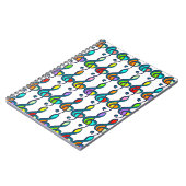 色付きクレーブ音符パターン ノートブック (左側)