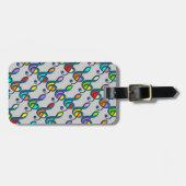 色付きクレーブ音符パターン ラゲッジタグ (正面横)