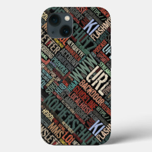 色付きコンピューター辞典 iPhone 13ケース