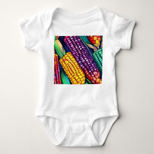 色付きコーン ベビーボディスーツ (正面)