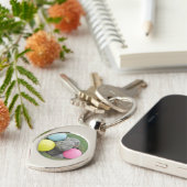 色付きゴルフボールのバニー キーホルダー (側面)