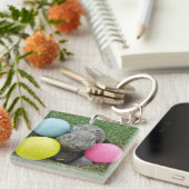 色付きゴルフボールのバニー キーホルダー (正面右)