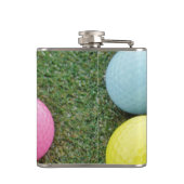 色付きゴルフボールのバニー フラスク (裏面)