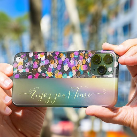 色付きシークイングリッターIphoneケース Case-Mate iPhoneケース