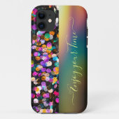 色付きシークイングリッターIphoneケース Case-Mate iPhoneケース (裏面)