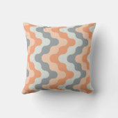 色付きジグザグ(サーモンとグレー) クッション (裏面)