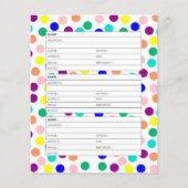 色付きドットアドレス帳ページ (正面)