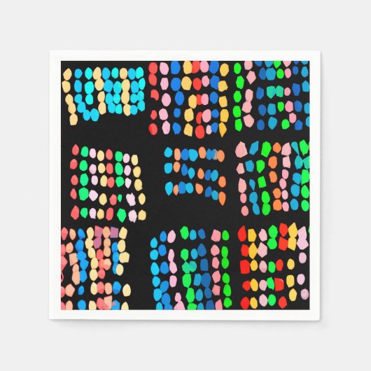 色付きドット スタンダードカクテルナプキン (正面)