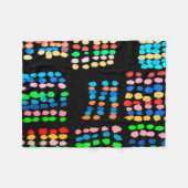 色付きドット フリースブランケット (正面(横))