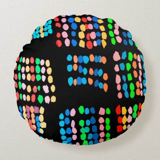 色付きドット ラウンドクッション (正面)