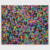 色付きドット ラッピングペーパー (フラット)