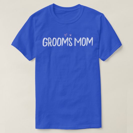 色付きハート 面白い花婿の母のジョーク Tシャツ (デザイン正面)