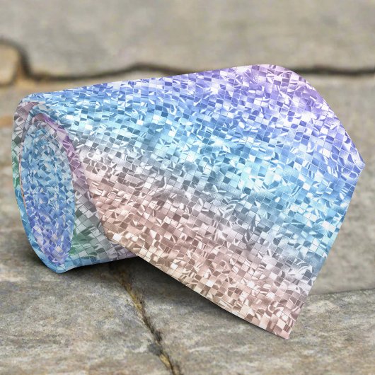 色付きパステル質感エレガント光沢ガラス効果 ネクタイ