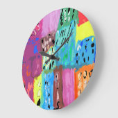 色付きパッチ ラージ壁時計 (傾斜)